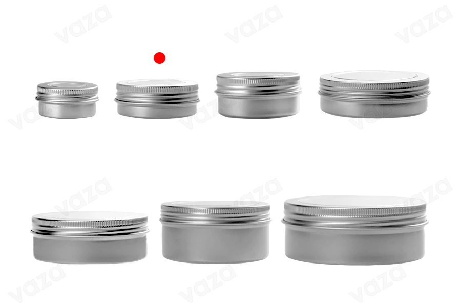 Pot en aluminium de 30ml avec fenêtre sur le couvercle - 12 pcs-photo_groupe