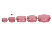 Aluminiumbehälter 15 ml in rosa Farbe mit Innensiegel auf dem Deckel - 12 Stk Aluminiumbehälter 15 ml in rosa Farbe mit Innensiegel auf dem Deckel - 12 Stk