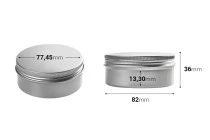 Βαζάκι αλουμινίου 150 ml με εσωτερικό παρέμβυσμα στο καπάκι - 12 τμχ Βαζάκι αλουμινίου 150 ml με εσωτερικό παρέμβυσμα στο καπάκι - 12 τμχ