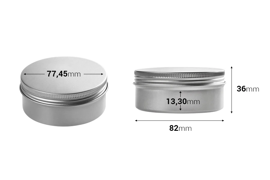 Βαζάκι αλουμινίου 150 ml με εσωτερικό παρέμβυσμα στο καπάκι - 12 τμχ Βαζάκι αλουμινίου 150 ml με εσωτερικό παρέμβυσμα στο καπάκι - 12 τμχ