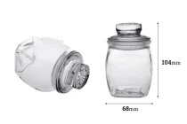 Βάζο γυάλινο 200 ml με καπάκι για αεροστεγές κλείσιμο