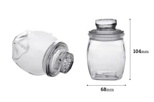 Bocal en verre de 200ml avec couvercle pour fermeture hermétique-2