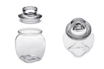 Βάζο γυάλινο 200 ml με καπάκι για αεροστεγές κλείσιμο