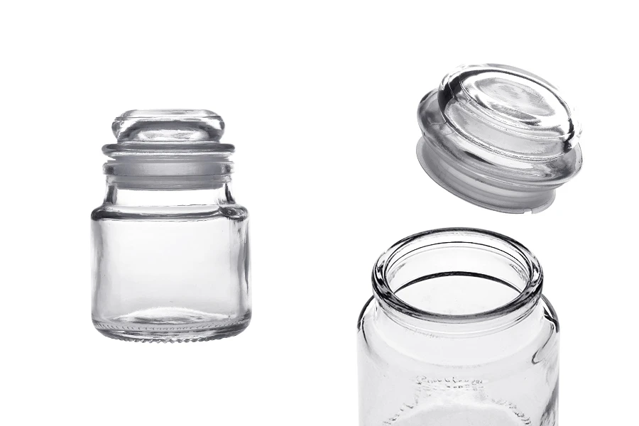 Βάζο γυάλινο 100 ml με καπάκι για αεροστεγές κλείσιμο Βάζο γυάλινο 100 ml με καπάκι για αεροστεγές κλείσιμο