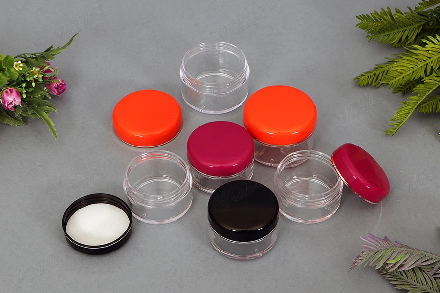 30ml acrylic multi-colour cream jar with cap in a package with 12 pieces 30ml acrylic multi-colour cream jar with cap in a package with 12 pieces-εικόνα_σύνθεση