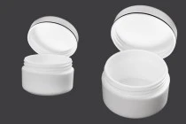 Βαζάκι 30 ml ακρυλικό λευκό με καπάκι - 12 τμχ