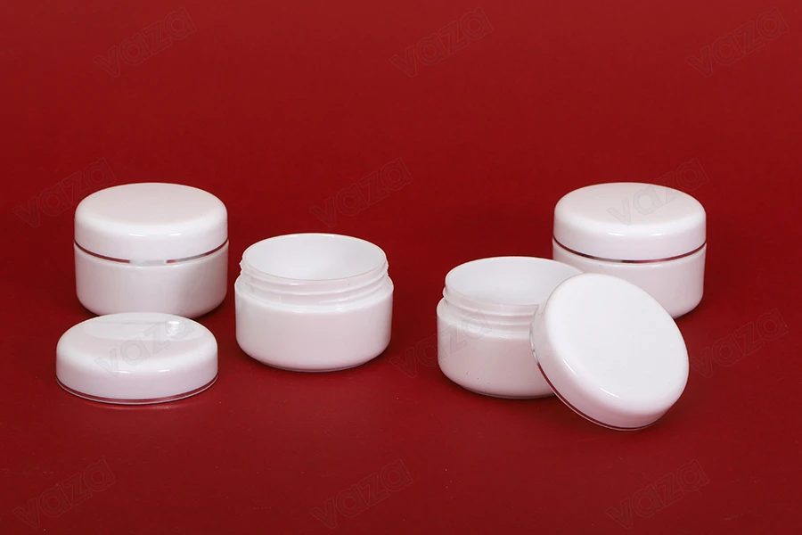 Βαζάκι 30 ml ακρυλικό λευκό με καπάκι - 12 τμχ Βαζάκι 30 ml ακρυλικό λευκό με καπάκι - 12 τμχ-