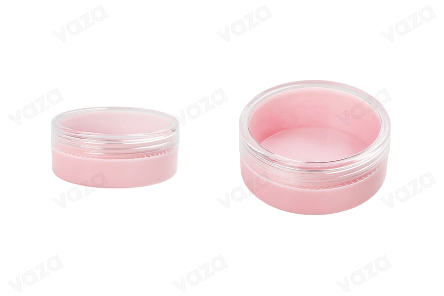 Βαζάκι ακρυλικό 20 ml ροζ με διάφανο καπάκι - 12 τμχ Βαζάκι ακρυλικό 20 ml ροζ με διάφανο καπάκι - 12 τμχ-εικόνα_προϊοντική
