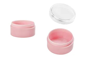 Acryl Cremedose 30ml rosa mit transparentem Deckel -12 Stücke-2