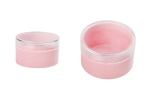Βαζάκι ακρυλικό 50 ml ροζ με διάφανο καπάκι - 12 τμχ-1