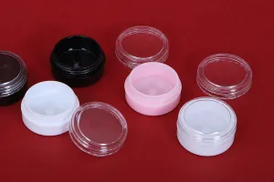 Acryl- Cremedose 3ml mit transparentem Deckel in verschiedenen Farben-5