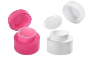 Cremedose 50ml aus Kunststoff doppelwandig mit Abdichtscheibe -6 Stücke-6