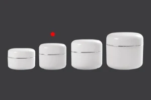 Glas 20ml Kunststoff Doppelhub mit Silberstreifen, Dichtung und Deckel - 12 Stk-5