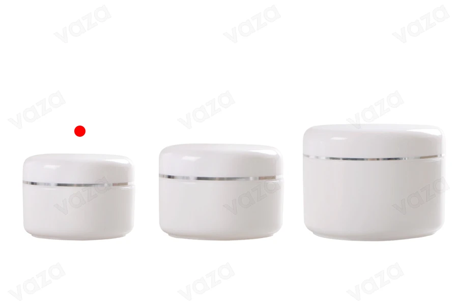 Βάζο 30 ml πλαστικό με ασημί ρίγα και εσωτερικό παρέμβυσμα στο καπάκι - 12 τμχ Βάζο 30 ml πλαστικό με ασημί ρίγα και εσωτερικό παρέμβυσμα στο καπάκι - 12 τμχ-εικόνα_σύνθεση