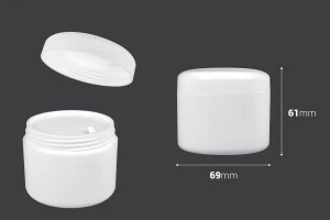 Plastic jar 100 ml white with plastic gasket-5