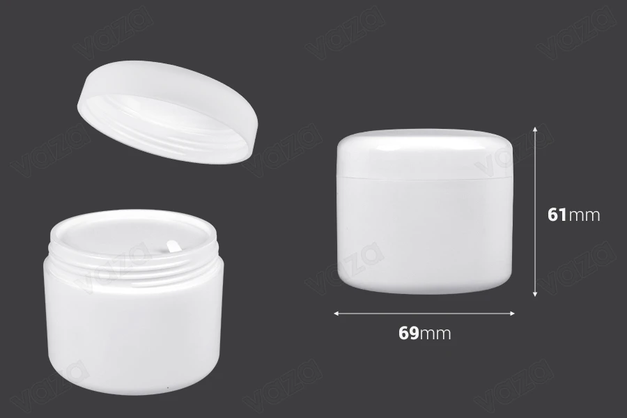 Plastic jar 100ml white with plastic gasket-bildgruppe