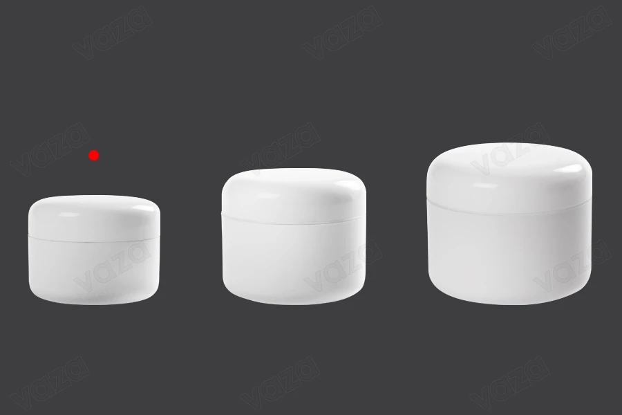 Plastikdose 100ml weiß, doppelt mit Plastikdichtung Plastikdose 100ml weiß, doppelt mit Plastikdichtung-εικόνα_σύνθεση
