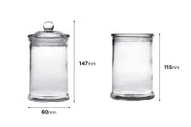 Γυάλινη μικρή γυάλα 330ml με γυάλινο καπάκι και με αεροστεγές κλείσιμο Γυάλινη μικρή γυάλα 330ml με γυάλινο καπάκι και με αεροστεγές κλείσιμο