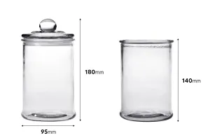 700ml large glass jar with airtight glass cap in size 190x100mm-2