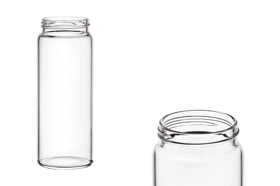 Βάζο γυάλινο 150 ml με καπάκι και εσωτερικό παρέμβυσμα