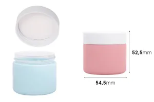 Βαζάκι 60 ml γυάλινο (βαμμένο) με πλαστικό παρέμβυσμα στο βάζο και εσωτερικό στο καπάκι-2
