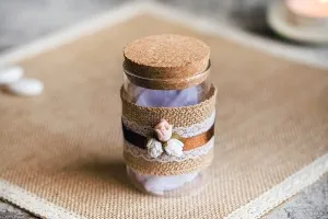 200ml glass candle jar with cork lid-7