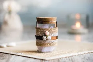 200ml glass candle jar with cork lid-8