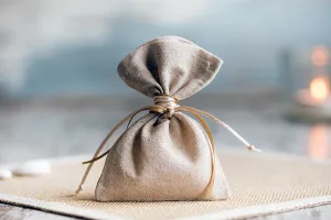 Pochette en tissu 100 x 140 mm en couleur beige - 50 pcs-5