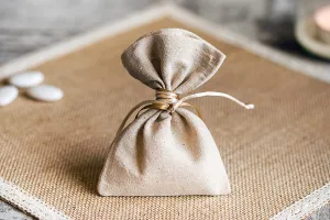 Pochette en tissu 100 x 140 mm en couleur beige - 50 pcs-6