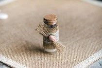Tube de verre pour dragées de mariage - baptême avec liège naturel Tube de verre pour dragées de mariage - baptême avec liège naturel