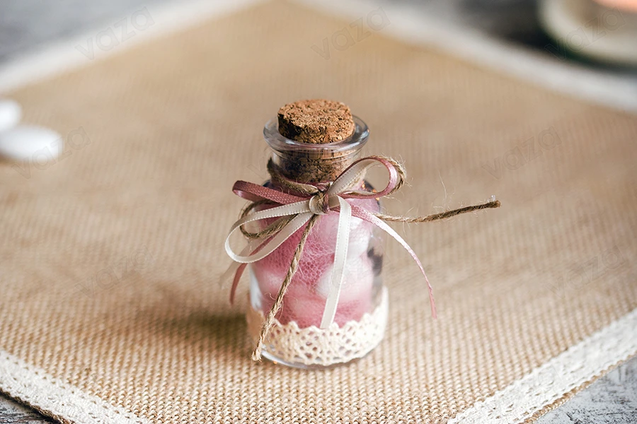Glass bottle with natural cork 60 ml-photo_dimensions