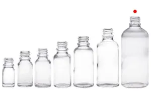 Γυάλινο μπουκαλάκι για αιθέρια έλαια 100 ml διάφανο με στόμιο PP18-9