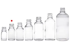 Flacone in vetro trasparente da 10 ml per oli essenziali, con beccuccio in PP18.-6
