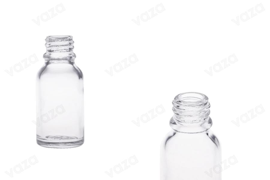 Clear 15ml glass bottle for essential oils with PP18 neck Clear 15ml glass bottle for essential oils with PP18 neck-image_product