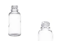 Γυάλινο μπουκαλάκι για αιθέρια έλαια 30 ml διάφανο με στόμιο PP18 Γυάλινο μπουκαλάκι για αιθέρια έλαια 30 ml διάφανο με στόμιο PP18