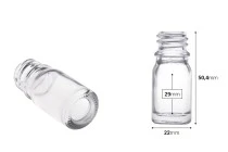 Γυάλινο μπουκαλάκι για αιθέρια έλαια 5 ml διάφανο με στόμιο PP18 Γυάλινο μπουκαλάκι για αιθέρια έλαια 5 ml διάφανο με στόμιο PP18