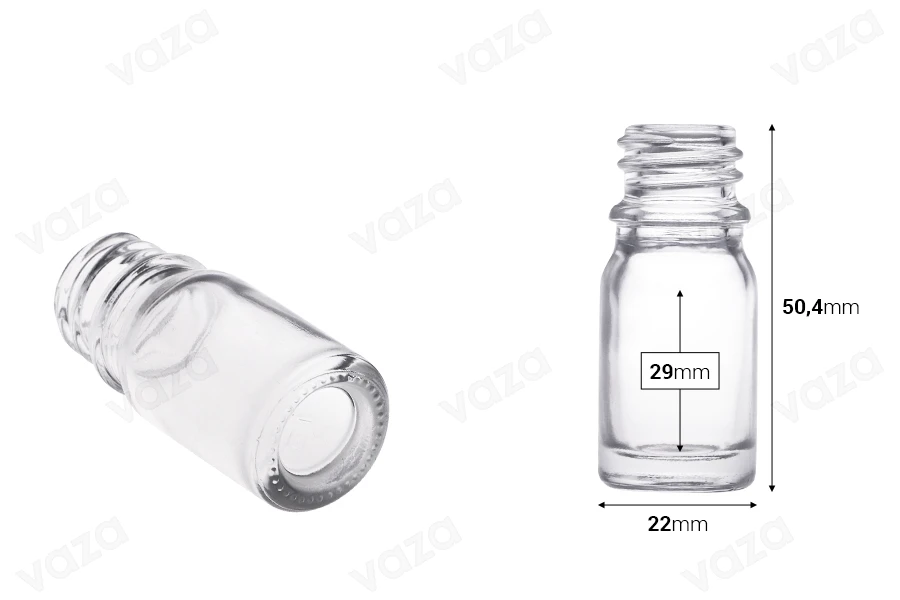 Klarglasflaschen für Ätherische Öle 5ml PP 18-bildabmessungen