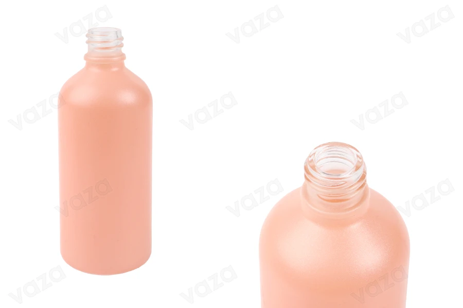 Γυάλινο μπουκαλάκι για αιθέρια έλαια 100 ml ροζ ματ με στόμιο PP18 Γυάλινο μπουκαλάκι για αιθέρια έλαια 100 ml ροζ ματ με στόμιο PP18-εικόνα_προϊοντική
