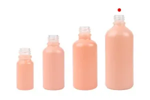 Bouteille en verre PP18 pour huiles essentielles 100 ml de couleur rose mate-5