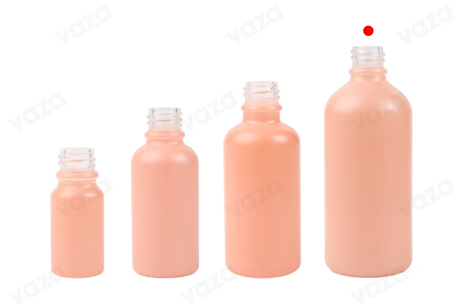 Γυάλινο μπουκαλάκι για αιθέρια έλαια 100 ml ροζ ματ με στόμιο PP18 Γυάλινο μπουκαλάκι για αιθέρια έλαια 100 ml ροζ ματ με στόμιο PP18-εικόνα_σύνθεση