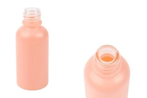 Γυάλινο μπουκαλάκι για αιθέρια έλαια 30 ml ροζ ΜΑΤ με στόμιο PP18