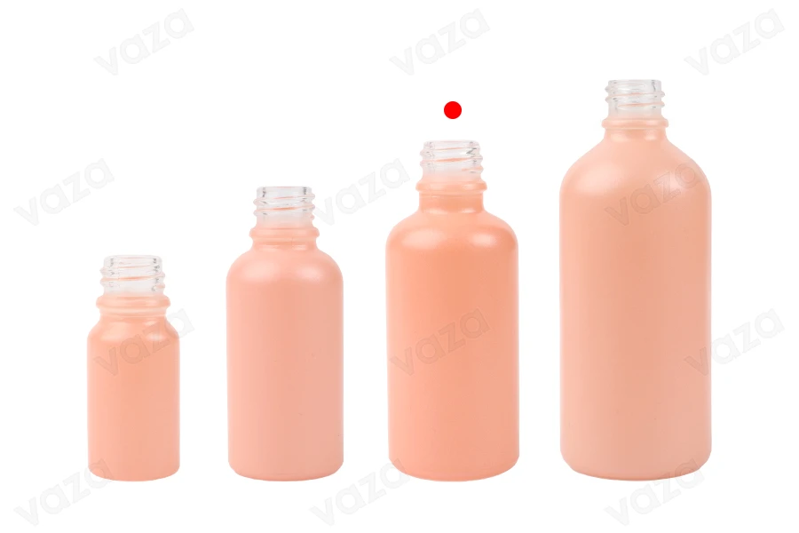 Γυάλινο μπουκαλάκι για αιθέρια έλαια 50 ml ροζ ματ με στόμιο PP18 Γυάλινο μπουκαλάκι για αιθέρια έλαια 50 ml ροζ ματ με στόμιο PP18-εικόνα_σύνθεση