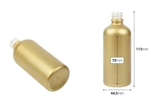 Bouteille en verre PP18 pour huiles essentielles 100 ml de couleur or mate-2
