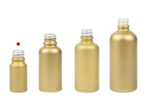 Bouteille en verre PP18 pour huiles essentielles 10 ml de couleur or mate-6