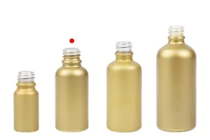 Flacon en verre pour huiles essentielles de 30 ml MAT or avec bouche PP18-6