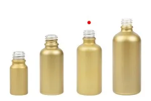 Bouteille en verre PP18 pour huiles essentielles 50 ml de couleur or mate-6