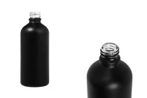 Γυάλινο μπουκαλάκι για αιθέρια έλαια 100 ml μαύρο αμμοβολής με στόμιο PP18 Γυάλινο μπουκαλάκι για αιθέρια έλαια 100 ml μαύρο αμμοβολής με στόμιο PP18