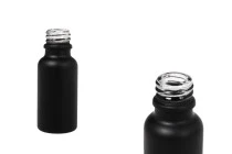 Γυάλινο μπουκαλάκι για αιθέρια έλαια 20 ml μαύρο αμμοβολής με στόμιο PP18 Γυάλινο μπουκαλάκι για αιθέρια έλαια 20 ml μαύρο αμμοβολής με στόμιο PP18