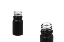 Γυάλινο μπουκαλάκι για αιθέρια έλαια 5 ml μαύρο αμμοβολής με στόμιο PP18 Γυάλινο μπουκαλάκι για αιθέρια έλαια 5 ml μαύρο αμμοβολής με στόμιο PP18