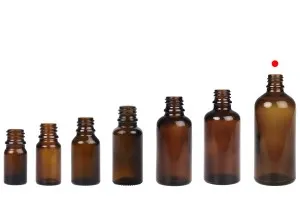 100ml amber glass bottle for essential oils with PP18 mouth-6
